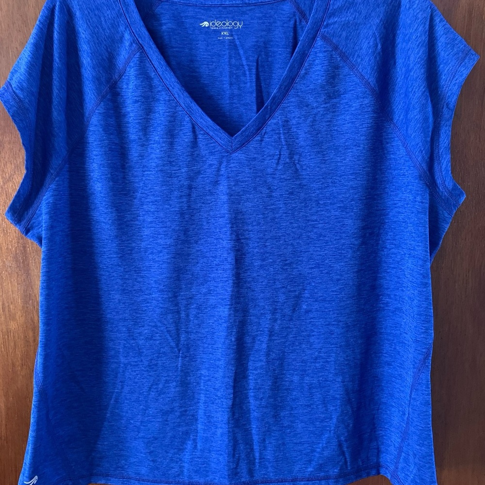 Ideology Royal Blue V-Neck Short Sleeve Top